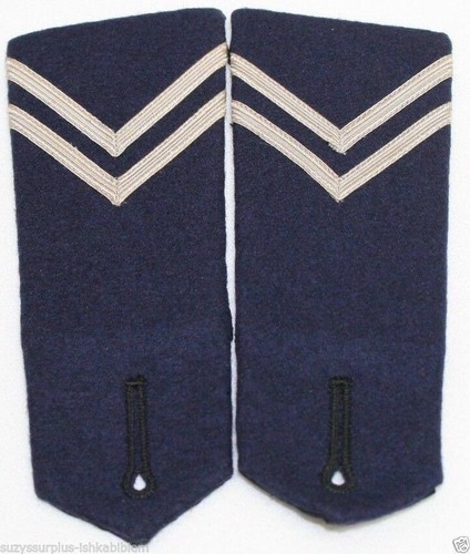 WWII US Blue Wool Corporal CPL Epaulet 6 1/2"L x 2 5/8"w Pair R7084 - Picture 7 of 7