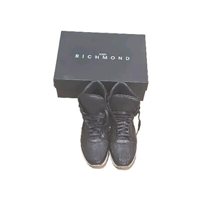 John Richmond Black Ankle Sneakers Size 11 New  In Box 