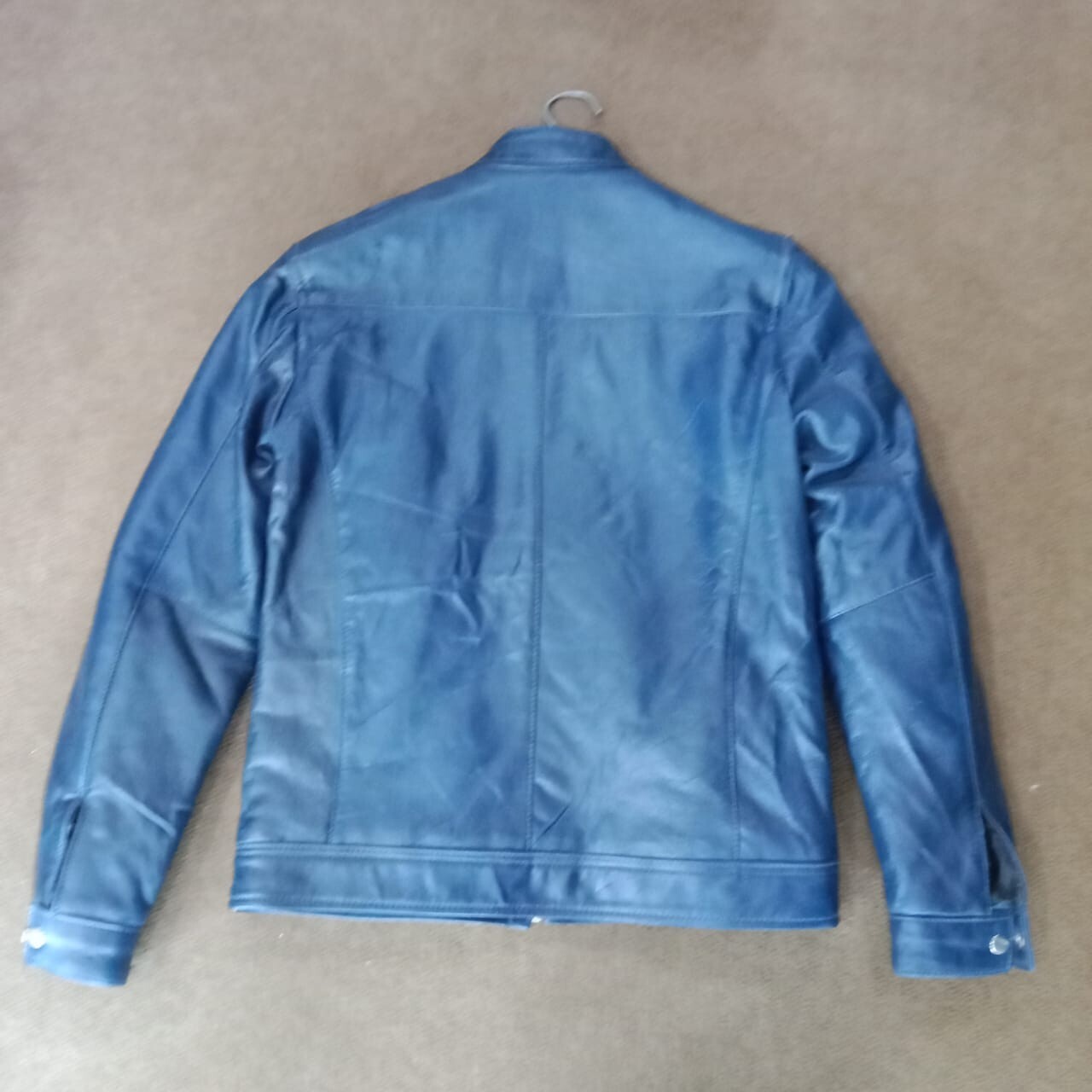 ALTRA Giacca da motociclista Saint Laurent da uomo classica in pelle blu