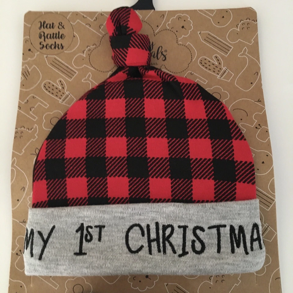 NEW Baby Essentials Baby Christmas Hat & Socks “My First Christmas” - Image 3 of 4