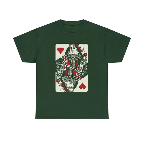Queen of Hearts | Unisex | Algodón pesado | Camiseta | Corazón | Tarjeta de póquer | Amor - Imagen 14 de 37