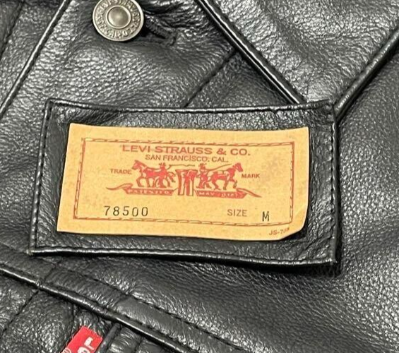 Levi's Black Leather Jacket Cowhide 3rd type 78500 Levi's Bovine