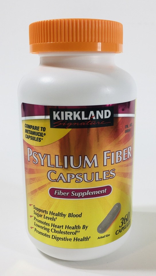 X2Kirkland Signature 100 Psyllium Husk Fiber Capsules 2x360=720 Capsules 08/26 eBay