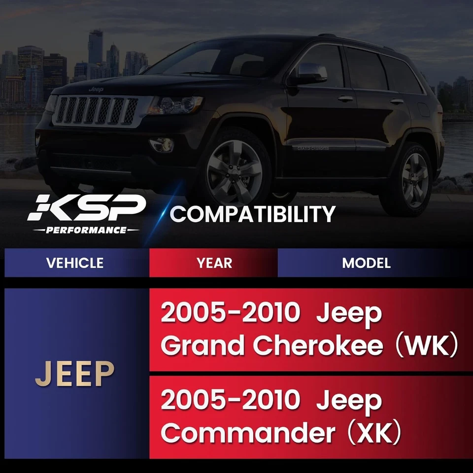 KSP 2pcs 1-3” Upper Control Arms for WK XK 2005-2010 Grand Cherokee Commander - Image 2 of 4