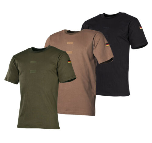 Bundeswehr T-Shirt mit Abzeichen Klett BW Unterhemd Tropen Oliv Schwarz 3XS-5XL - 第 1/5 張圖片