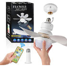 Large Ceiling Fan E27 Socket Fan 30W with Dimmable Led Light Remote Controller
