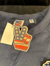 Junk Food m heavy blue sweatshirt USA Go New w tag studio wardrobe 3