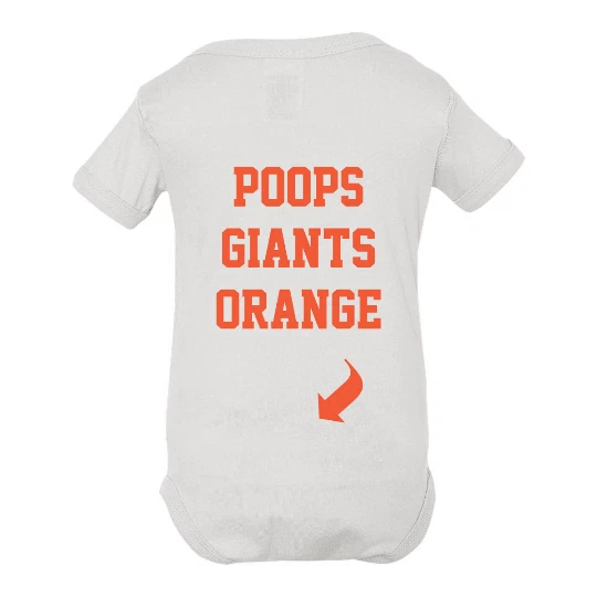 Bleeds Dodgers Blue Poops Gigantes Naranja Divertido Bebé Infante Body Una Pieza Foto 3 de 4