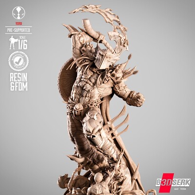 3D gedrucktes 16K Bild B3DSERK - Dark Ages Spawn Skulptur Fan Made Maßstab 1/6