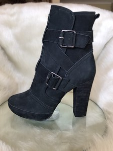 teal suede booties