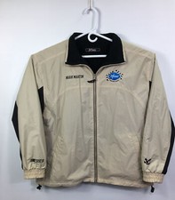 Vtg Chase Authentics NASCAR Mark Martin Jacket Pfizer Men Reversible Beige Sz XL