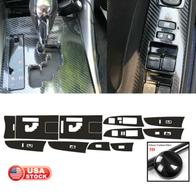 LEXUS IS250.350/ISF GSE20 ウインドウパネル カーボン製 Gloss Carbon Fiber Gear Door Panel Trim For Lexus IS250 IS300