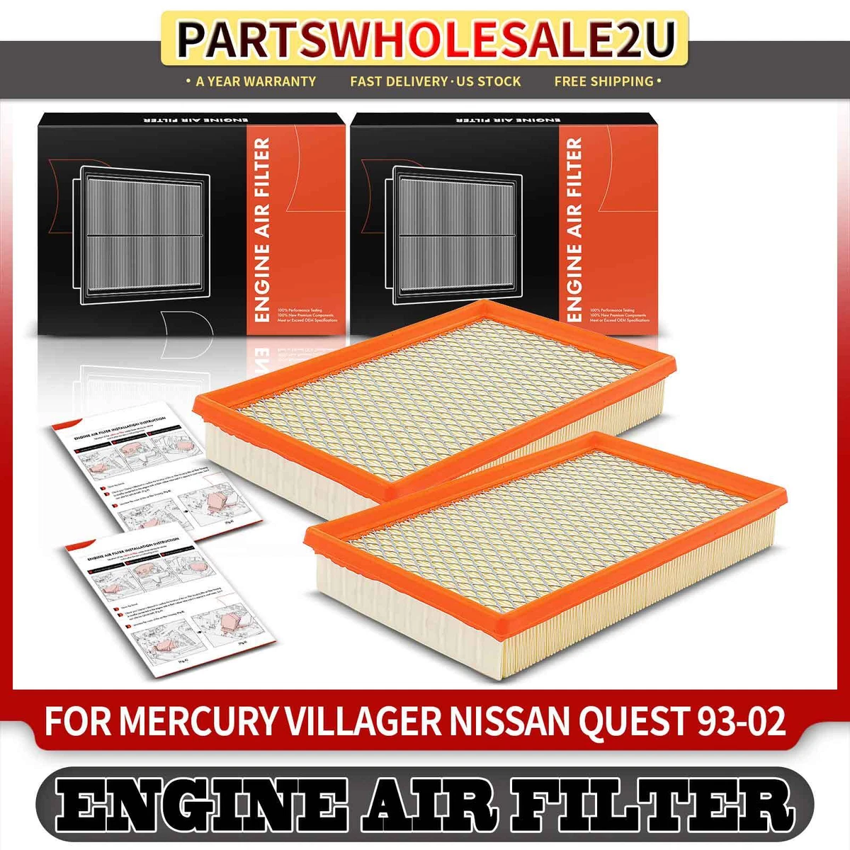 Engine Air Filter & Cabin Air Filter Combo For 1998-2002 Mercury Villager – IFA METROSTREET