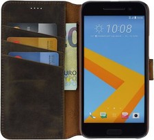 PhoneNatic Cover In Pelle Artificiale Per HTC 10, Bookstyle Bianco, Con Fodera Vellutata E 2 Pellicole Protettive