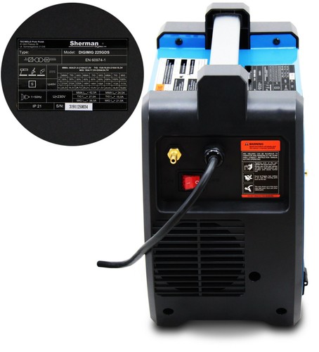 MIG/MAG SYNERGY 4in1 Inverter Welder 220AMP Welding machine MMA TIG SHERMAN 225 - Picture 5 of 10