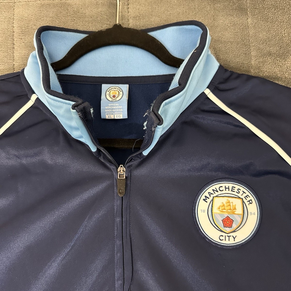 Manchester City Official Track Jacket Full Zip Warmup Windbreaker