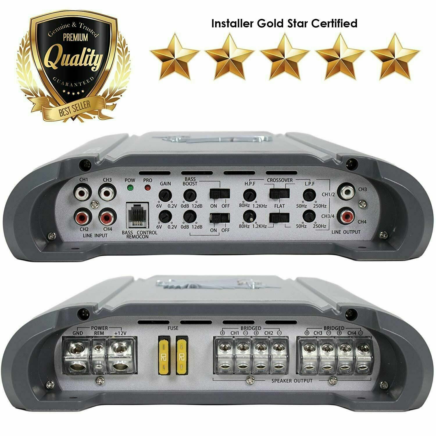 4x Infinity PRO Component 6.5 Car Audio Speaker + 1000W 4ch Amplifiers