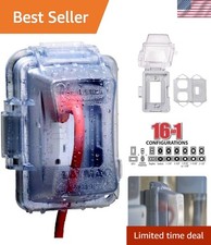 Weatherproof In-Use Outlet Cover - 1-Gang, Clear Polycarbonate, Easy Install