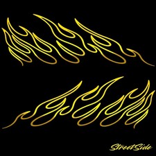 Window Flames 24in High Quality Vinyl Decalx2 Gold Window Flames 24in High Quality Vinyl Decalx2 Gold
