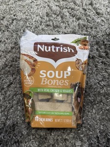 Soup Bones Premium Dog Chews W/ Real Chicken & Veggies Soft Texture Dog Treats