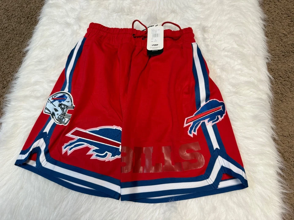 Shorts Buffalo Bills Red Sewn Patches masculinos tamanho XL - Imagem 2 de 4