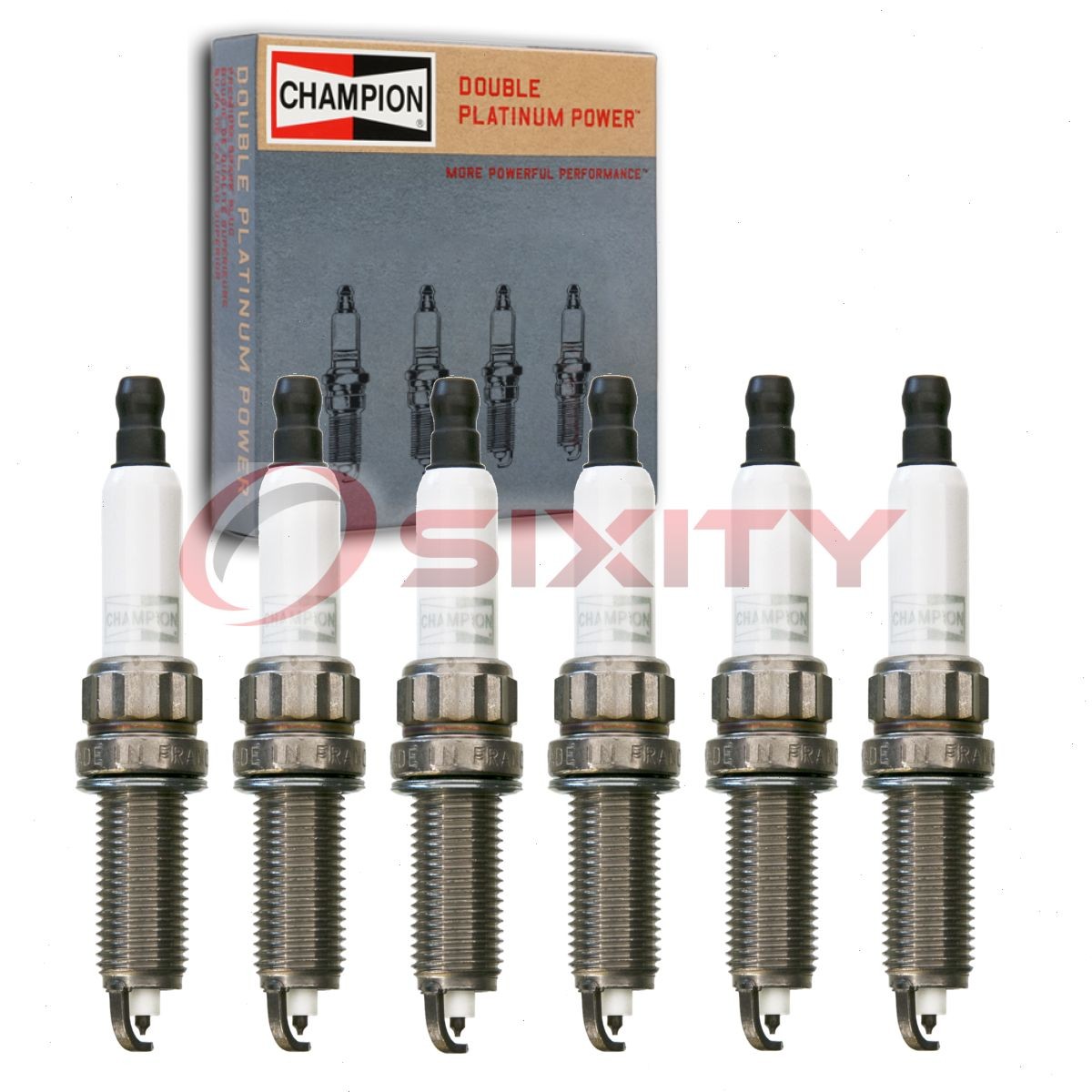 6 pc Champion Double Platinum Spark Plugs for 2014-2018 BMW 640i xDrive 3.0L nu