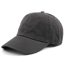 Baseball Dad Hat Women Men Blank Washed Low Profile Cotton One Size Charcoal