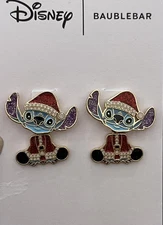 Baublebar Disney Christmas   Santa Stitch  Post / Drop Earrings  NEW
