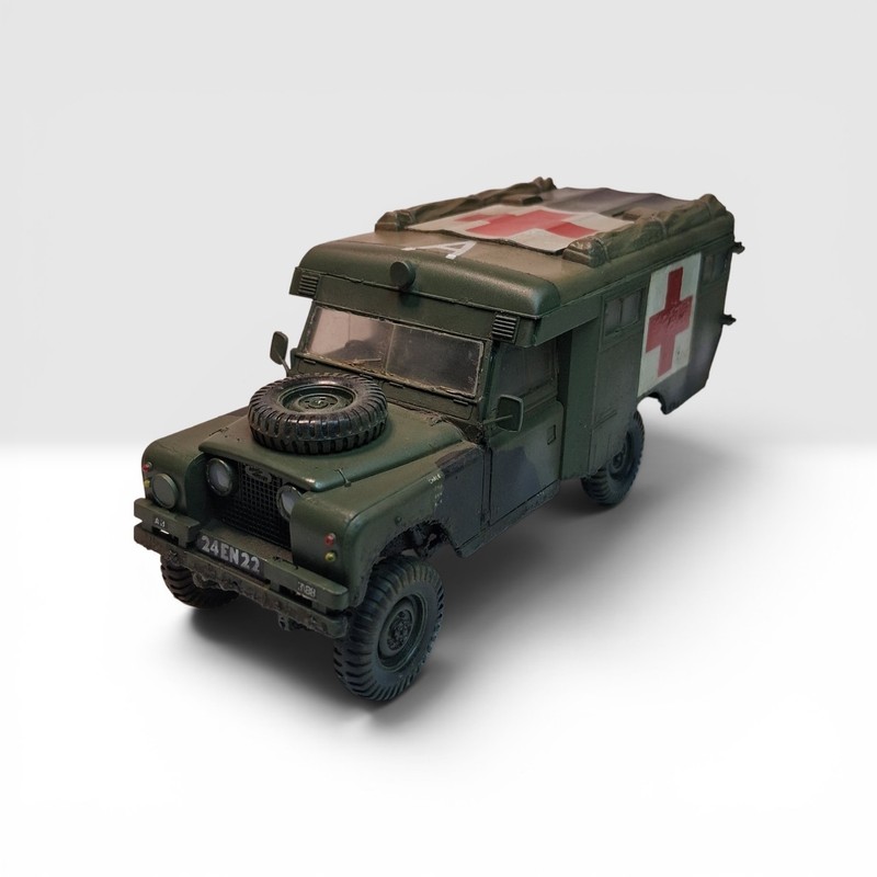 1/35 Scale Pre-Built Land Rover Series III Military Ambulance Model