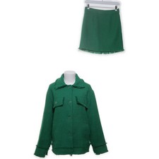 Saint Tropez, Business Kostüm, Größe: M, Grün, Tweed #qzH