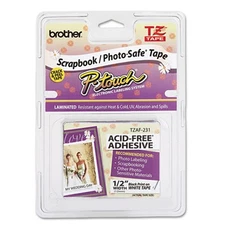 Brother International TZEAF231 Photo-Safe Laminated Label Tape 0.47" x 26.2'