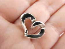OTC Sterling Silver Heart Outline Slide Pendant 3g .5 Inch Length