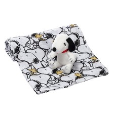 Lambs  Ivy Snoopy Muslin Swaddle Blanket  Mini Plush Newborn Baby Gift Set