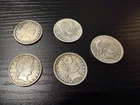 Set of 5 Barber Quarter Dollars 1899 (2), 1907, 1900, 1906