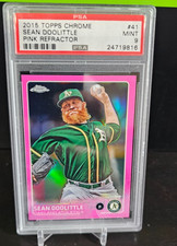 2015 TOPPS CHROME PINK REFRACTOR #41 SEAN DOOLITTLE PSA 9 OAKLAND A'S