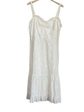 ASTR The Label 100% Cotton Sweetheart Midi Dress Size: L