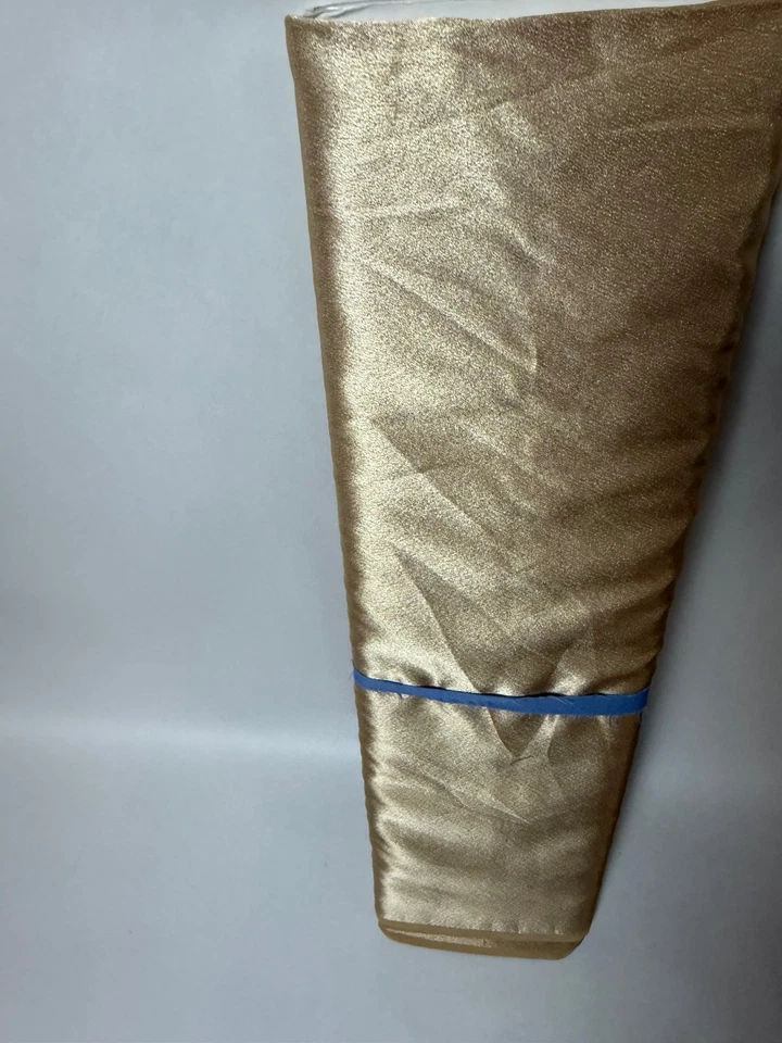3 yards of Crepe Backed Satin Wide Honey Gold Color 58" wide 100% polyester - Image 3 of 4