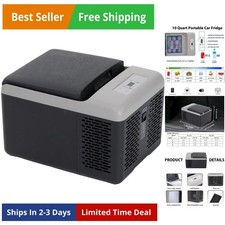 C9PT Frigorifero Portatile per Auto, 12 Volt Frigorifero per Auto, 10 Quart Fast Coo...