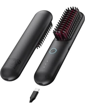 TYMO Porta Pro Wireless Hair Straightening Brush - Black - New Open Box