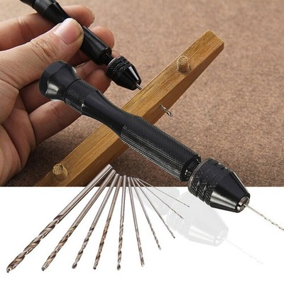  27 Stück Schraubstockklemme Twist Drill Bits Set Handbohrer Bodhi Walnut