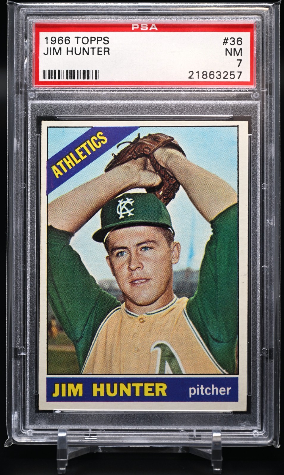 1966 Topps * Set Break CATFISH JIM HUNTER #36 PSA 7 NM HOF Listing 100's Vintage