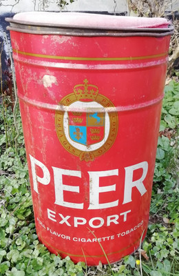 PEER EXPORT CIGARETTE TOBACCO - SITZTONNE - MÜLLEIMER - WERBEMITTEL