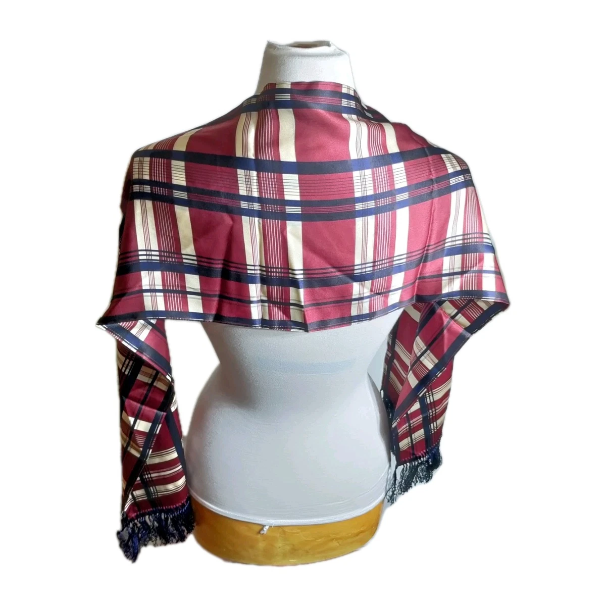 Foulard Carré En Soie DKNY Vintage - Rouge - 51x52 Cm - Occasion TBEG - Parfait Tour De Cou