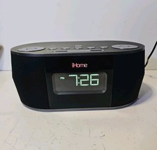 iHome IBT38-Dual Alarm Clock. Bluetooth Speaker. Aux In, Dimmable Display.