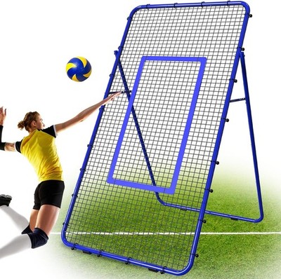 7x4FT Adjustable Volleyball Rebounder Net Volleyball Training Equipment Practice