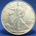 1942-P Walking Liberty Half Dollar. UNC. 90% Silver, Blast White. WD-001