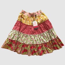 Matilda Jane Serendipity Kids Girls Tiered Ruffle Floral Skirt Sz 6 NWT Vintage