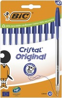 Bic Kugelschreiber Cristal Original Blau 10Er Kartonbox