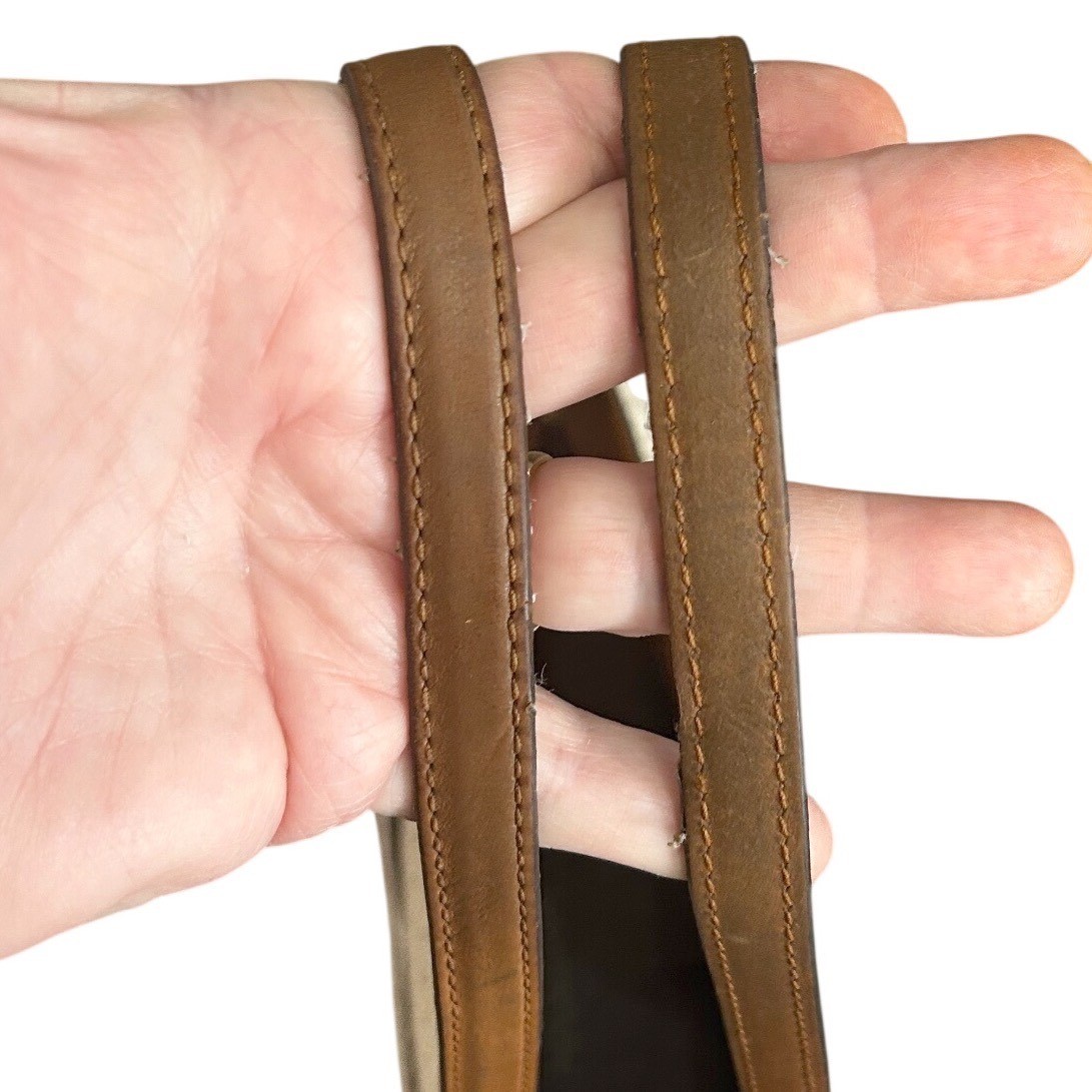 Michael Kors Vanilla MK Monogram Tote Bag Acorn Leather Trim Gold Hardware thumbnail 11