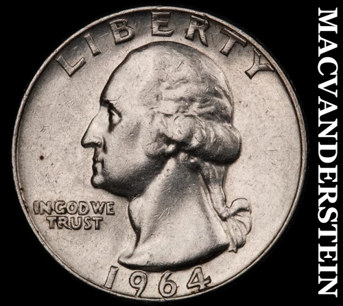 1964-D Washington Quarter- Silver- Scarce Better Date No Reserve #J2538